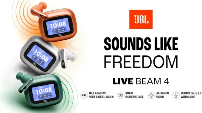 JBL Live Buds 4, JBL Live Beam 4, charging case LCD touchscreen, earbud TWS premium, ANC aktif JBL - JBL Live Buds 4 dan Live Beam 4 Rilis: TWS Premium dengan LCD Touchscreen Case